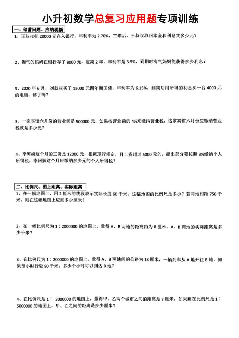 小升初数学【总复习应用题】-EduToon学术